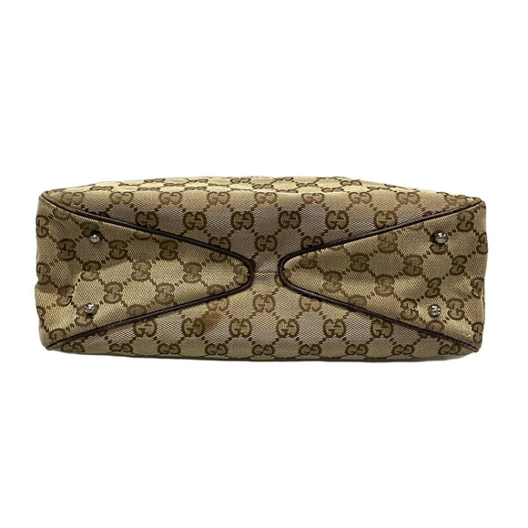 Auth Gucci Gg Beige Dark Brown Jacquard #156283G20B - Picture 5 of 11